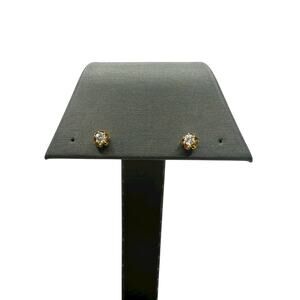 14k Yellow Gold Buttercup .15cttw Diamond Stud Earrings (13372)